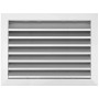 Reja retorno aletas fijas a 45º MADEL DMT-AR 500x500mm anodizado plata mate
