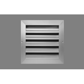 Reja de aire exterior y paso de aire 50mm MADEL DXT 800x200mm anodizado plata mate y fijación tornillo visible