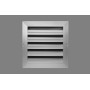 Reja de aire exterior y paso de aire 50mm MADEL DXT 600x250mm anodizado plata mate y fijación tornillo visible