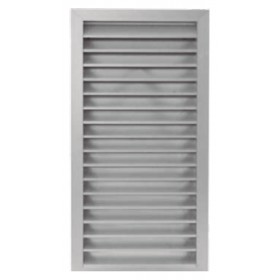 Reja de aire exterior y paso de aire 50mm MADEL EXT 300x250mm anodizado plata mate y fijación tornillo visible