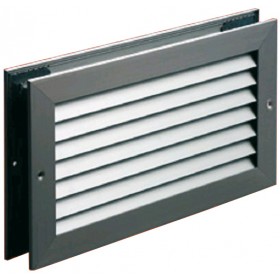 Reja de puerta para transito de aire MADEL TRH-A 400x200mm anodizado plata mate