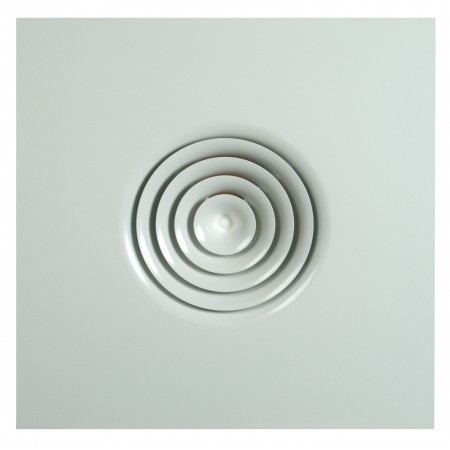 Difusor de conos fijos integrado en placa para techos modulares MADEL DCN-MOD/600 Ø315 lacado blanco