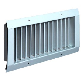 Reja de acero galvanizado para conducto circular de simple deflexión con regulación MADEL BMC+SD 800x225mm lacada gris