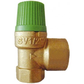 VALVULA SEGURIDAD ENERGIA SOLAR DE 6 BAR 1/2" H X 3/4" H