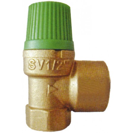 VALVULA SEGURIDAD ENERGIA SOLAR DE 6 BAR 1/2" H X 3/4" H