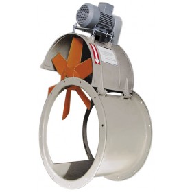 Ventilador helicoidal intercalar conducto hélice aluminio a transmisión SODECA HPX-71-4T-3CV Ø710mm