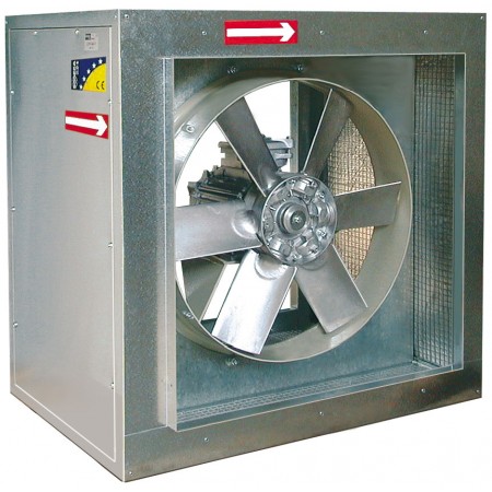 Caja ventilación chapa galvanizada helicoidal hélice poliamida SODECA CJHCH-90-4T-7.5CV