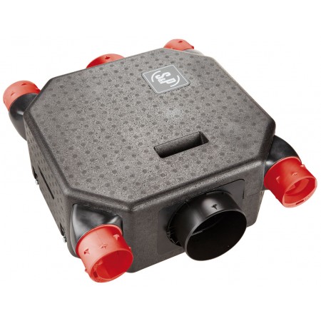 Caja ventilación chapa galvanizada helicoidal hélice aluminio 400º/2h SODECA CJTHT-125-6/12T/9-24CV motor 2 velocidades