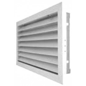 Reja retorno con filtro y portafiltros de aletas fijas a 45º MADEL DMT-FY 300x150mm anodizado plata mate y fijacion clip