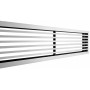 Rejilla lineal de marco reducido 12mm y aletas fijas MADEL LMT-MINI 800x100mm  fijacion tornillo oculto acabado anodizado plata 