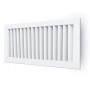 Reja de aire exterior y paso de aire 50mm MADEL EXT 500x200mm lacada blanco y fijación tornillo visible