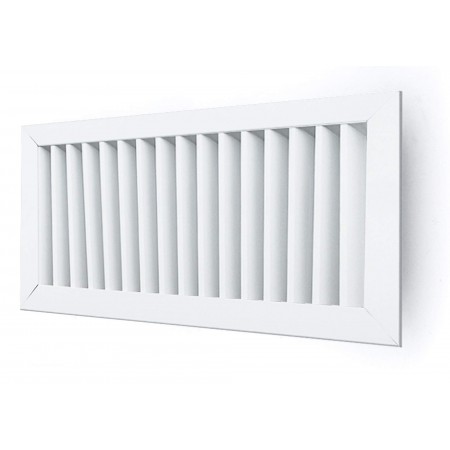 Reja de aire exterior y paso de aire 50mm MADEL EXT 500x200mm lacada blanco y fijación tornillo visible