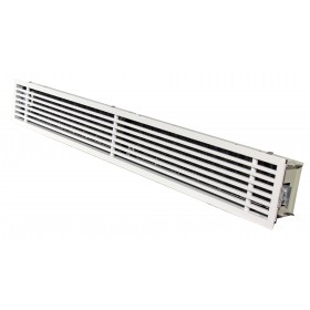 Rejilla lineal de marco reducido 12mm con regulación y aletas fijas MADEL LMT-MINI+SP 500x300mm lacada blanco y fijacion tornill