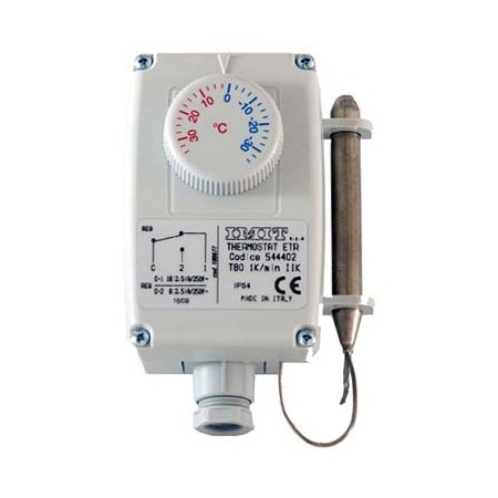 Termostato ambiente IP54.bulbo lateral  IMIT ETR.0 a 55ºC