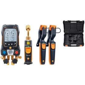SET SMART Y VACIO ANALIZADOR TESTO 557S CON BLUETOOTH Y APP + 2 SONDA PINZA INALAMBRICASDE TEMPERATURA. 1 VACUOMETRO INALAMBRICO
