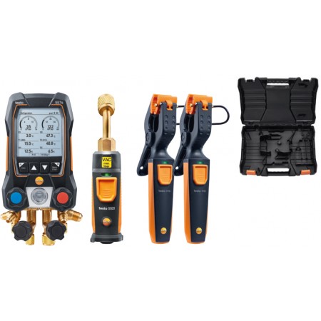 SET SMART Y VACIO ANALIZADOR TESTO 557S CON BLUETOOTH Y APP + 2 SONDA PINZA INALAMBRICASDE TEMPERATURA. 1 VACUOMETRO INALAMBRICO