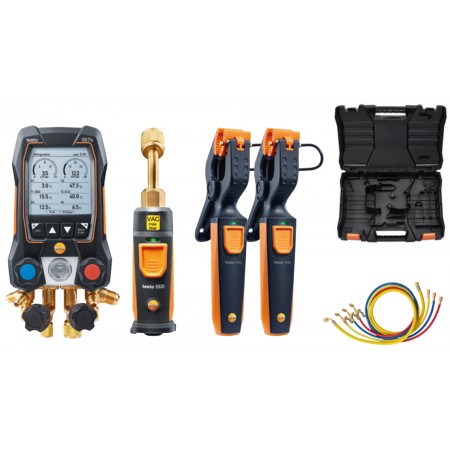 SET SMART Y VACIO ANALIZADOR TESTO 557S CON BLUETOOTH Y APP + 2 SONDA PINZA INALAMBRICASDE TEMPERATURA. 1 VACUOMETRO INALAMBRICO