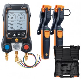 SET SMART ANALIZADOR TESTO 550S CON BLUETOOTH Y APP + 2 SONDA PINZA INALAMBRICAS. JUEGO DE 3 MANGUERAS DE LLENADO Y MALETA RIGID