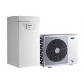 Conjunto aerotermia bibloc con acumulación BAXI serie PLATINUM BC V200 IR32 16TR R32 180L refrigeración 12.4kW calefacción 16kW 