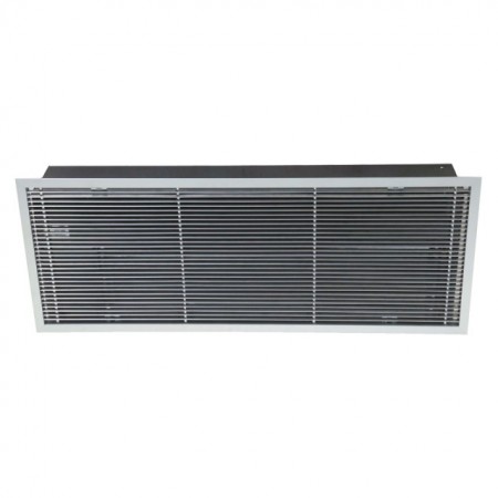 Cortina de aire S&P empotrar en falso techo COR-12-1500 FT 1752mm con batería eléctrica 6/12kW trifásicas 400V altura hasta 3m r