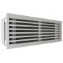 Rejilla lineal marco de 15mm doble deflexión para impulsión o retorno y aletas fijas MADEL LMT MISS DD 700x125mm acabado anodiza