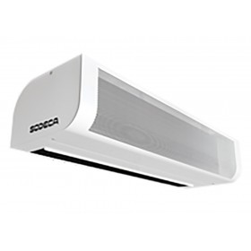 Cortina de aire SODECA COMERCIAL COM-B-100-E-CO-MA RAL 9016 1190mm monófasica 230V con batería eléctrica trifásica 400V selector