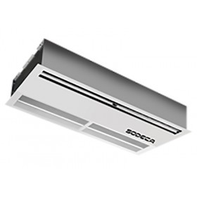 Cortina de aire SODECA EMPOTRABLE EMP-B-100-V-CO-MA RAL 9016 1167mm con batería agua monófasica 230V selector digital COMFORT MA