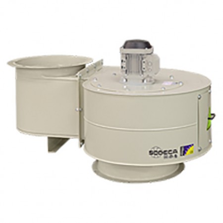 Ventilador centrífugo simple aspiración motor directo rodete chapa galvanizada a reacción SODECA CBPC-1556-4T cabina pinturas im