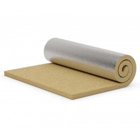 M2 rollo lana roca FIELTRO 133ESC revestido aluminio 40kg/m3 6x1m espesor 40mm