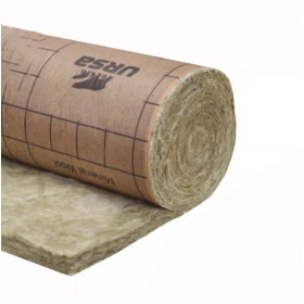 M2 rollo manta lana mineral URSA TERRA PAPEL MRK 40 con papel 5.5x1.2m espesor 140mm