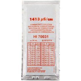 25 Test Solución calibración conductividad a 1413µS/cm HANNA HI70031P