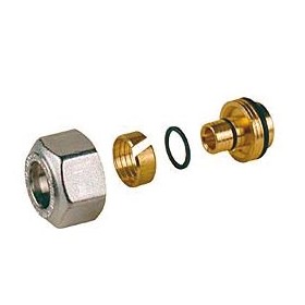 Enlace compresión rosca hembra cromado tubo PEX/Multicapa 16x2.2MCP BAXI  B16