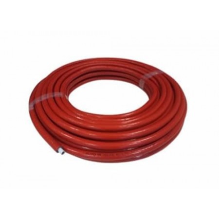 Tubo multicapa PEX/AL/PEX aislada color rojo 10mm. Ø25x2.5 -rollo 50 mts-