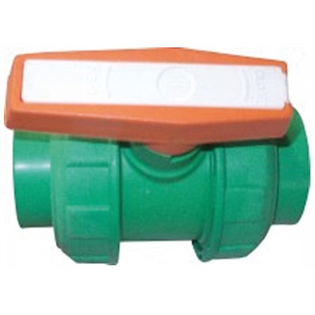 Valvula de bola desmontable PP-R Ø25 PN120 solo agua fria