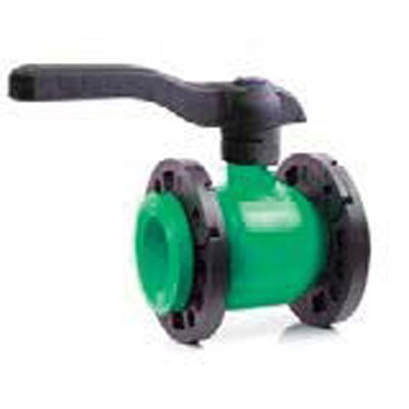Valvula de bola palanca fija embridada PP-R DN65 2.1/2"