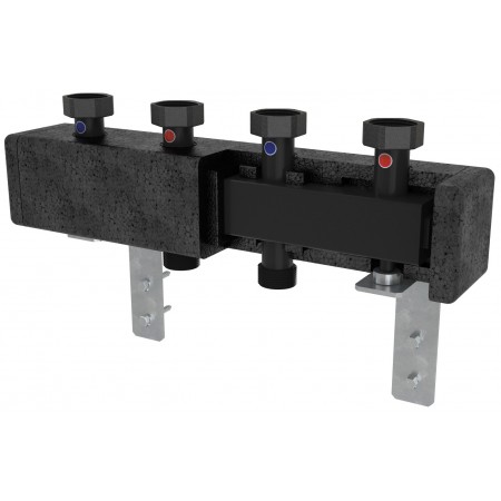 Colector Escotherm de 1.1/2' 2 vias con aislamiento de 1' maximo 70kw y 125 mm entre ejes