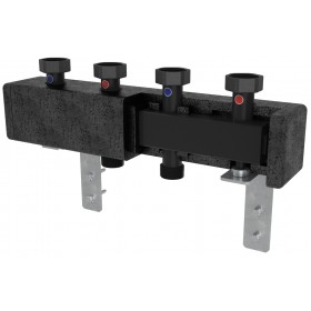 Colector Escotherm de 1.1/2' 4 vias con aislamiento de 1' maximo 70kw y 125 mm entre ejes