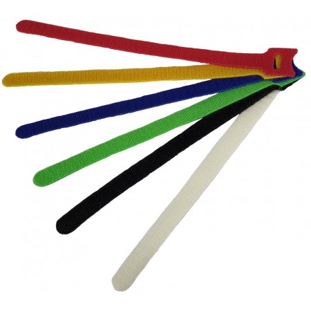 Pack 6 uds brida ESCOFIX textil velcro colores surtidos