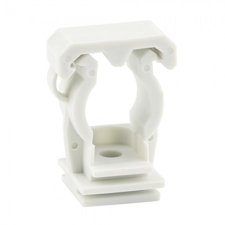 Abrazadera polipropileno ESCOFIX simple montaje guia M6 Ø15mm