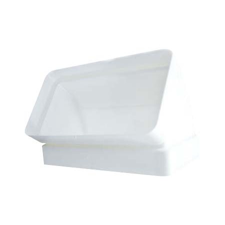 Codo vertical rectangular 45º 120x60mm PVC BLANCO
