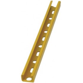 Metro perfil perforado amarillo ESCOFIX 27x18mm longitud 1m