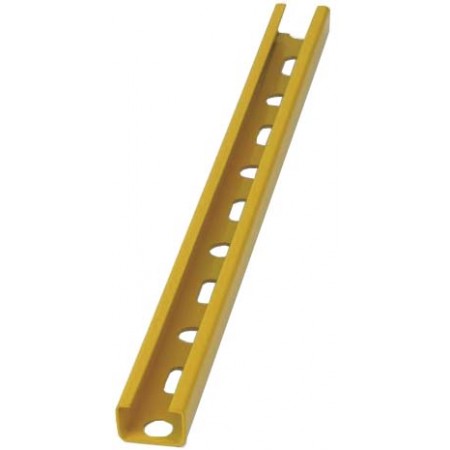 Metro perfil perforado amarillo ESCOFIX 27x18mm longitud 1m