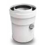 Manguito con recogida de condensados Ø80/125mm Macho-Hembra PP/acero lacado blanco chimenea FIG