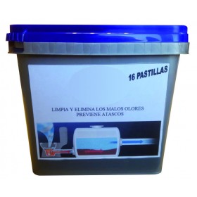16 pastillas Limpiador/Activador biológico mantenimiento fosas sépticas
