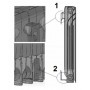 Soporte de pared ESCOELECTRIC para emisor eléctrico EF R500/85