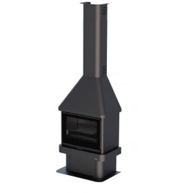 Comprar Chimenea Metálica Tres Cristales Con Turbina Y Cristal Vision 12 Kw Lisboa 3C Vision CE17220 al Mejor Precio