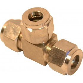 TE INTERMEDIO 3 TUBOS ACERO INOXIDABLE COMPRESION 3/8