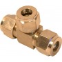 TE INTERMEDIO 3 TUBOS ACERO INOXIDABLE COMPRESION 3/8
