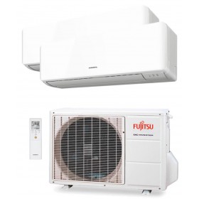 Aire acondicionado multisplit pared 2x1 FUJITSU ASY2025U11MI-KM refrigeración 4kW calefacción 4.4kW conexión WIFI R32 monofásico
