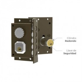 *CERRADURA C911I C/REDONDO LL/SEG. IZQUIERDA